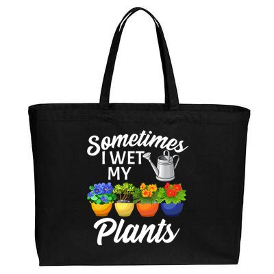 Sometimes I Wet My Plants Gardening Cotton Canvas Jumbo Tote