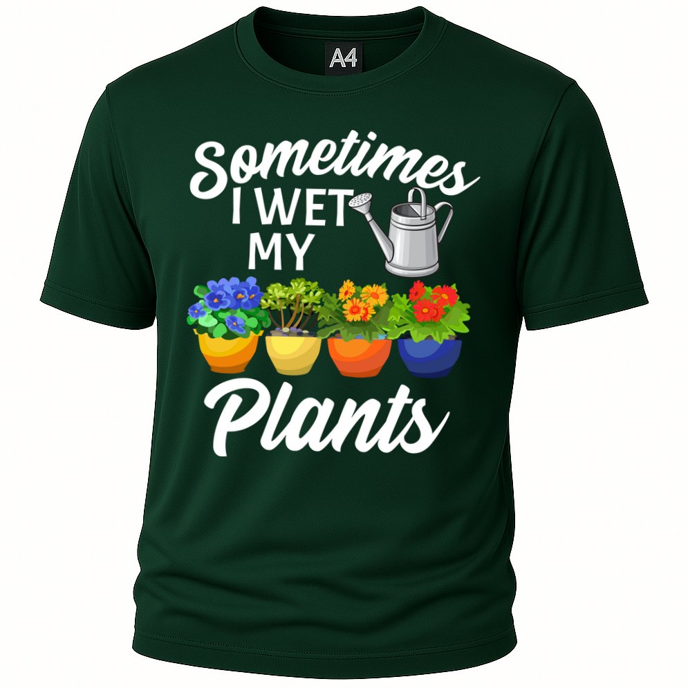 Sometimes I Wet My Plants Gardening Cooling Performance Crew T-Shirt