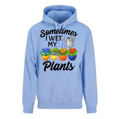 Sometimes I Wet My Plants Gardening Unisex Surf Hoodie