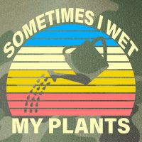 Sometimes I Wet My Plants Retro Legacy Tie Dye Trucker Hat