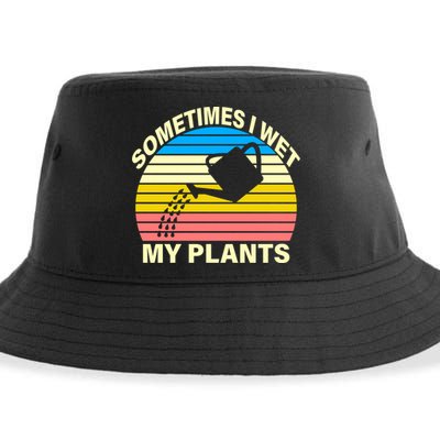 Sometimes I Wet My Plants Retro Sustainable Bucket Hat