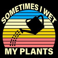 Sometimes I Wet My Plants Retro Drawstring Bag