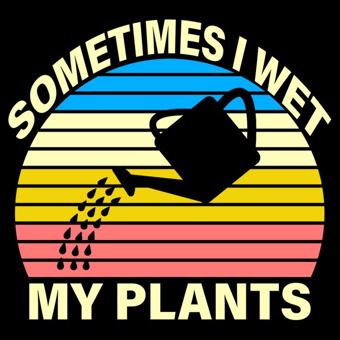 Sometimes I Wet My Plants Retro Drawstring Bag