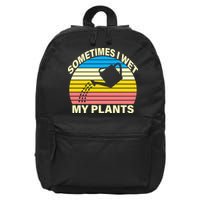 Sometimes I Wet My Plants Retro 16 in Basic Backpack