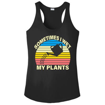 Sometimes I Wet My Plants Retro Ladies PosiCharge Competitor Racerback Tank