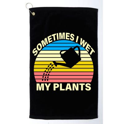 Sometimes I Wet My Plants Retro Golf Towel