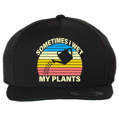 Sometimes I Wet My Plants Retro Wool Snapback Cap