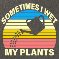 Sometimes I Wet My Plants Retro Cotton Canvas Backpack