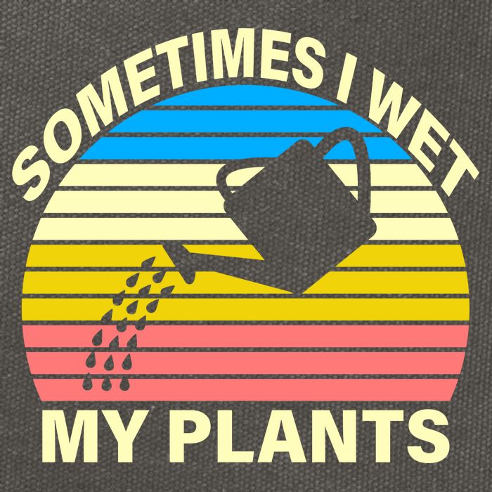 Sometimes I Wet My Plants Retro Cotton Canvas Backpack