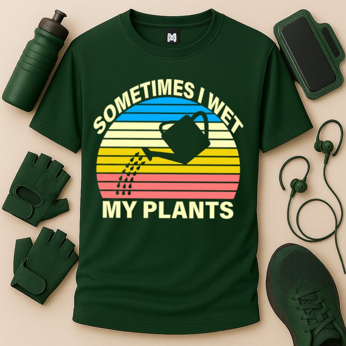 Sometimes I Wet My Plants Retro Performance Shirt