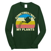 Sometimes I Wet My Plants Retro Long Sleeve Shirt