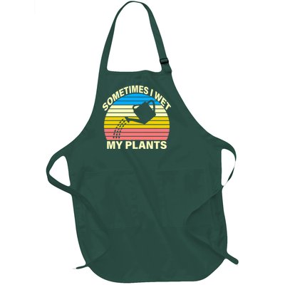 Sometimes I Wet My Plants Retro Full-Length Apron With Pockets