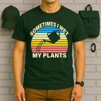 Sometimes I Wet My Plants Retro T-Shirt