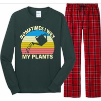 Sometimes I Wet My Plants Retro Long Sleeve Pajama Set