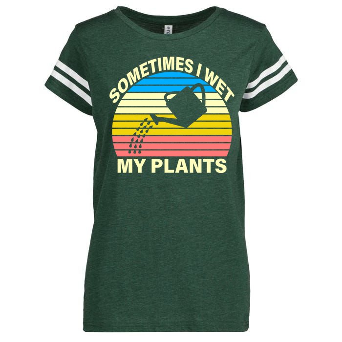 Sometimes I Wet My Plants Retro Enza Ladies Jersey Football T-Shirt