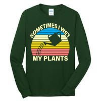 Sometimes I Wet My Plants Retro Tall Long Sleeve T-Shirt