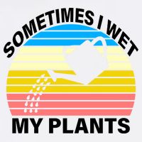 Sometimes I Wet My Plants Retro Garment-Dyed Sweatshirt