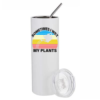 Sometimes I Wet My Plants Retro Stainless Steel Tumbler