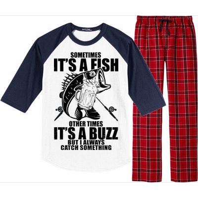 Sometimes It's A Fish Other Times It's A Buzz Raglan Sleeve Pajama Set