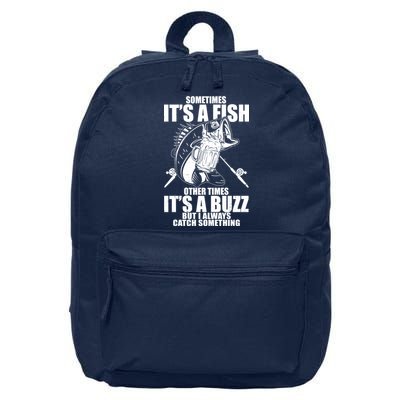 Sometimes It's A Fish Other Times It's A Buzz 16 in Basic Backpack