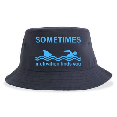 Sometimes Motivation Finds You Sustainable Bucket Hat