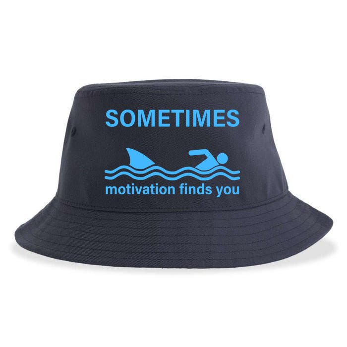 Sometimes Motivation Finds You Sustainable Bucket Hat