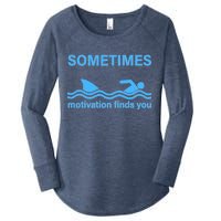 Sometimes Motivation Finds You Women's Perfect Tri Tunic Long Sleeve Shirt