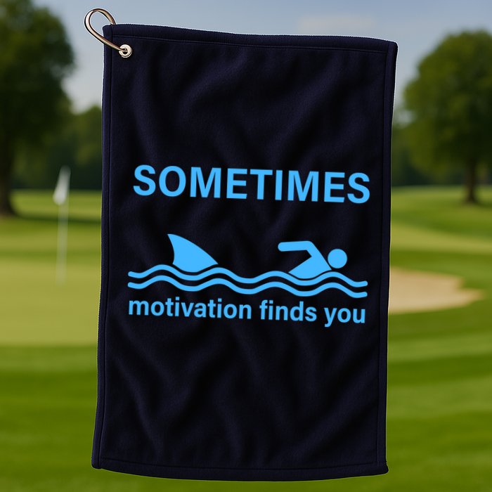 Sometimes Motivation Finds You Golf Towel
