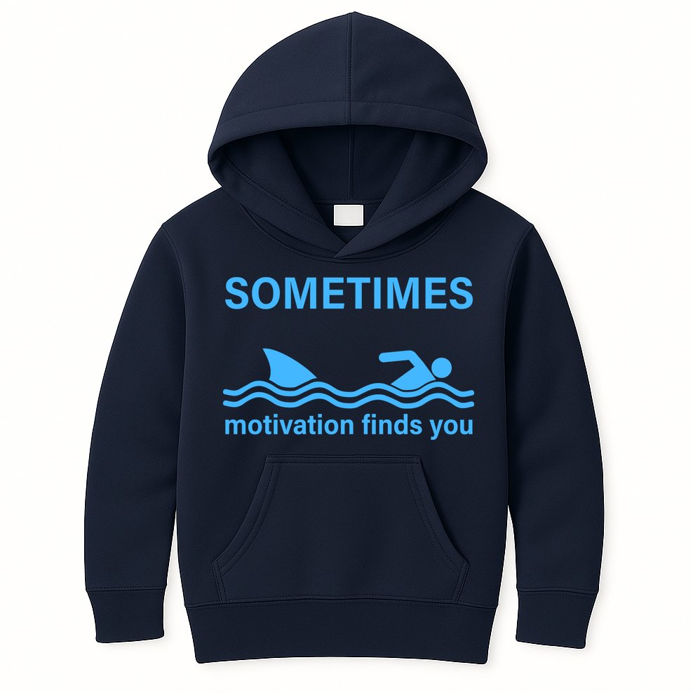 Sometimes Motivation Finds You Kids Hoodie
