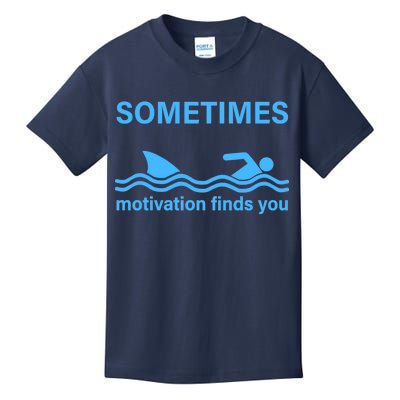 Sometimes Motivation Finds You Kids T-Shirt