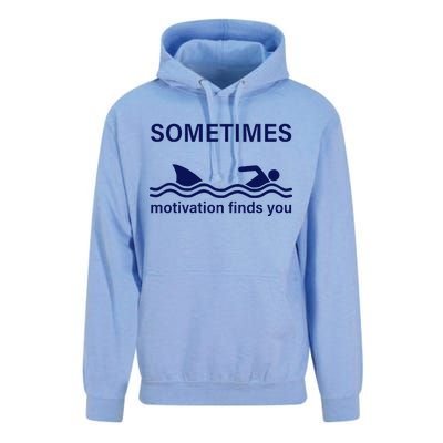 Sometimes Motivation Finds You Unisex Surf Hoodie