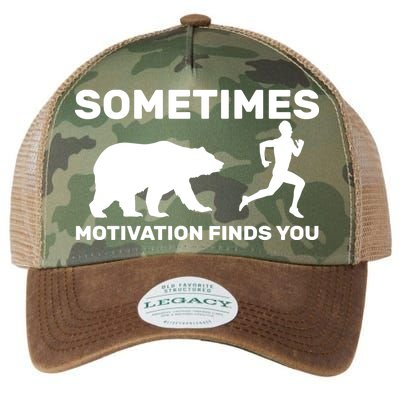 Sometimes Motivation Finds You Bear Legacy Tie Dye Trucker Hat