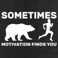 Sometimes Motivation Finds You Bear Cool Comfort Performance Bucket Hat