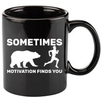 Sometimes Motivation Finds You Bear 11oz C Handle Ceramic Mug