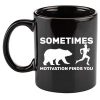 Sometimes Motivation Finds You Bear 11oz C Handle Ceramic Mug