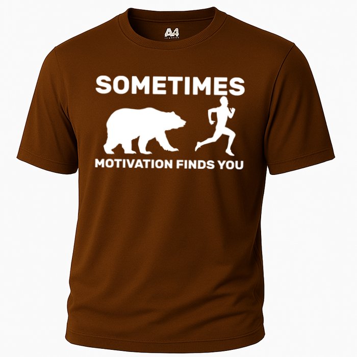 Sometimes Motivation Finds You Bear Cooling Performance Crew T-Shirt