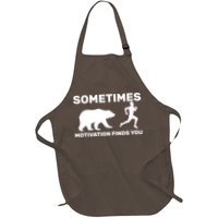 Sometimes Motivation Finds You Bear Apron
