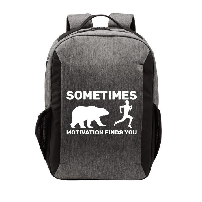 Sometimes Motivation Finds You Bear Vector Backpack