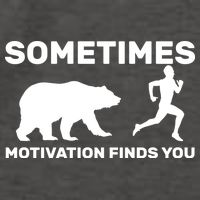 Sometimes Motivation Finds You Bear Vector Backpack