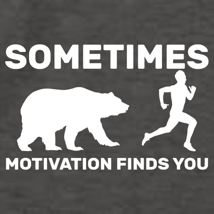 Sometimes Motivation Finds You Bear Vector Backpack