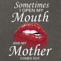 Sometimes When I Open My Mouth My Mother Comes Out Cotton Canvas Backpack