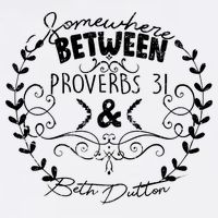Somewhere Between Proverbs 31 & Beth Dutton Garment-Dyed Sweatshirt