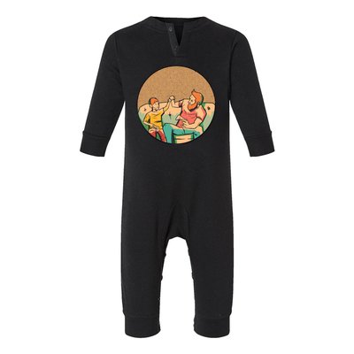 Son And Dad Gamer Infant Fleece One Piece