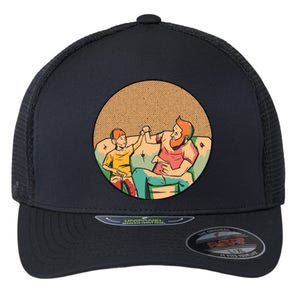 Son And Dad Gamer Flexfit Unipanel Trucker Cap