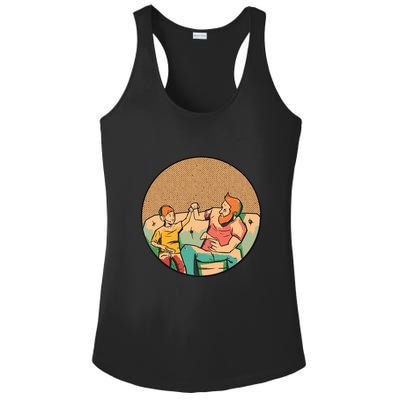 Son And Dad Gamer Ladies PosiCharge Competitor Racerback Tank