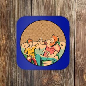 Son And Dad Gamer Coaster