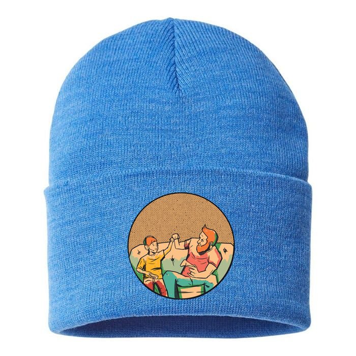 Son And Dad Gamer Sustainable Knit Beanie