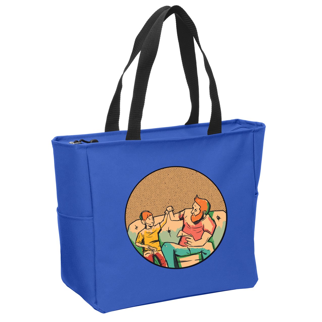 Son And Dad Gamer Zip Tote Bag