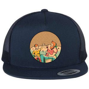 Son And Dad Gamer Flat Bill Trucker Hat