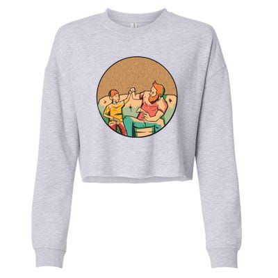 Son And Dad Gamer Cropped Pullover Crew